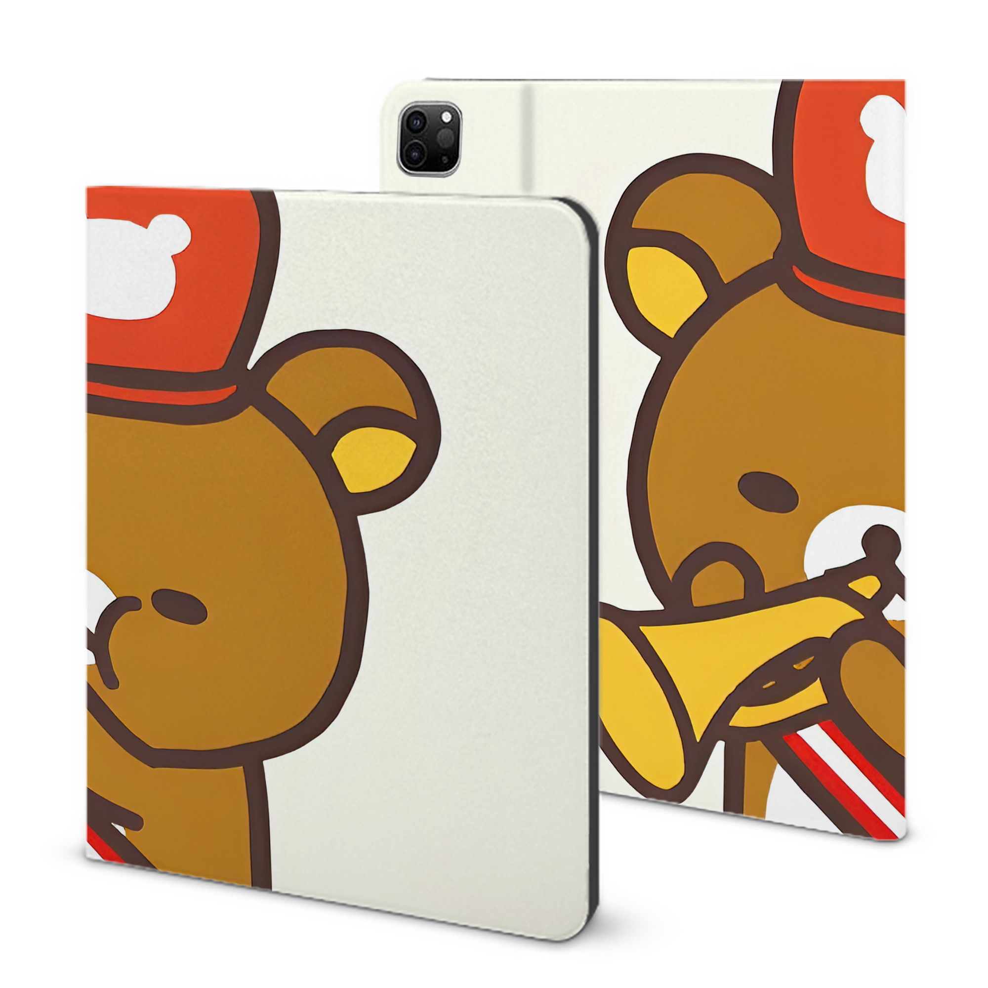 （画像用） リラックマ リラックマ キイロイトリ Rilakkuma Korilakkuma Kiiroitori IPad ケース ブック型 PUレザー TPU 耐衝撃 軽量 薄型 ペン収納なし 全面保護 IPad 各モデル対応